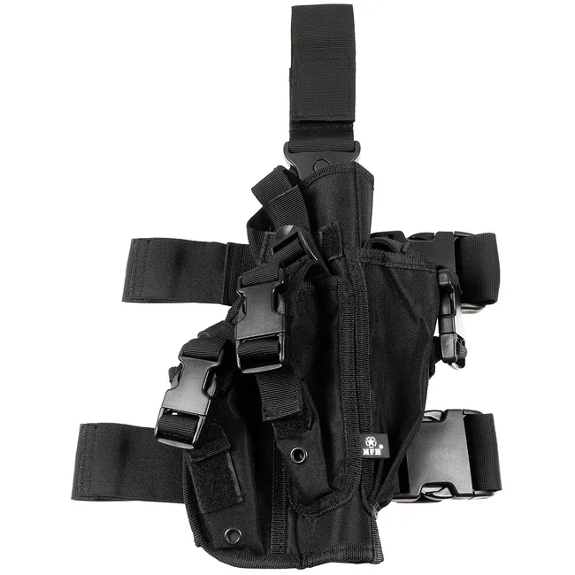 Pistolenbeinholster, schwarz, rechts