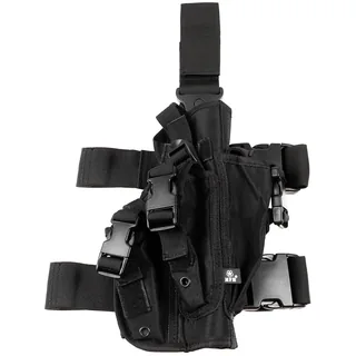 Pistolenbeinholster, schwarz, rechts