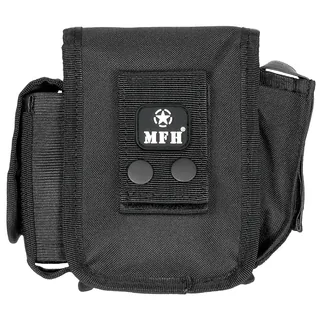 Gürteltasche mit 3 Fächern, schwarz