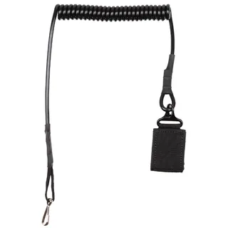 Sicherheitsband für Pistole, schwarz, mit Karabiner