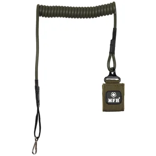Sicherheitsband für Pistole, oliv, mit Karabiner