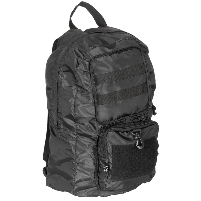 Rucksack, faltbar, schwarz