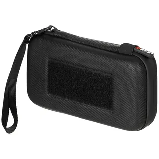 Tasche, Hartschale, klein, mit Klettschlaufen, schwarz