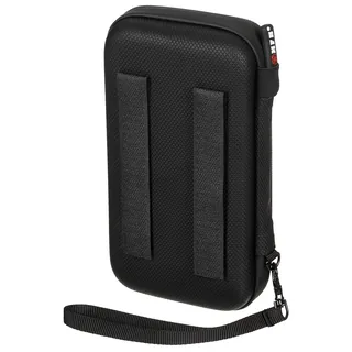 Tasche, Hartschale, klein, mit Klettschlaufen, schwarz