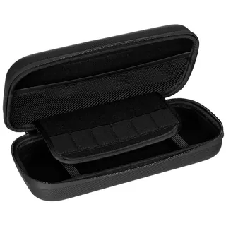 Tasche, Hartschale, groß, mit Klettschlaufen, schwarz