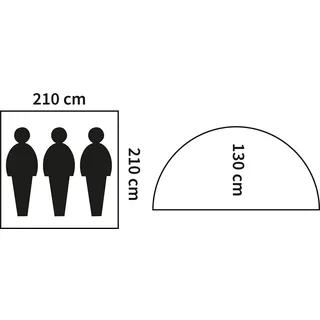 Zelt, "Monodom", 3 Personen, oliv