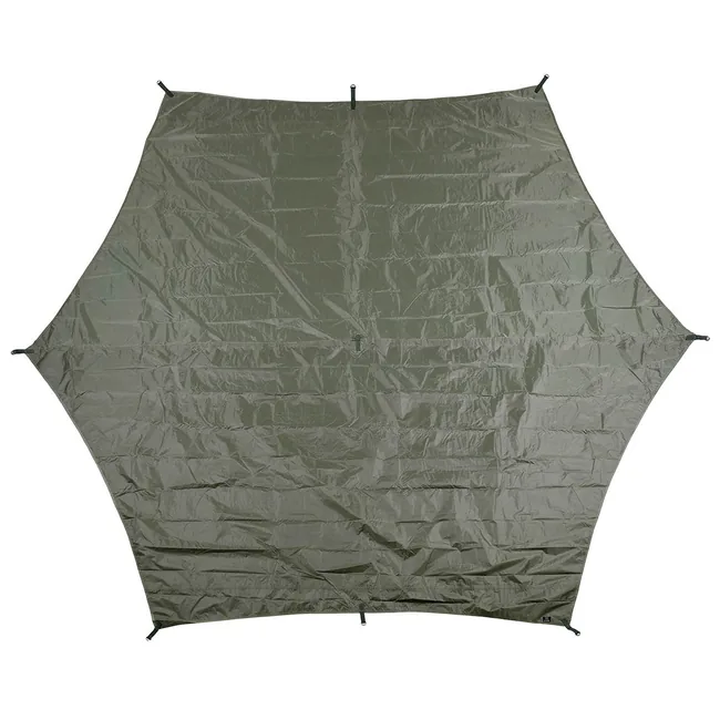 Plane, "Hexagon-Tarp", oliv, ca. 340 x 310 cm