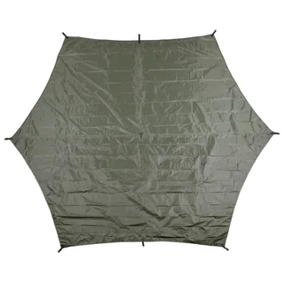 Plane, "Hexagon-Tarp", oliv, ca. 340 x 310 cm