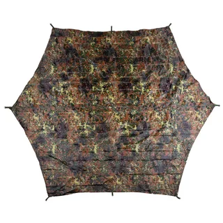 Plane, "Hexagon-Tarp", flecktarn, ca. 340 x 310 cm