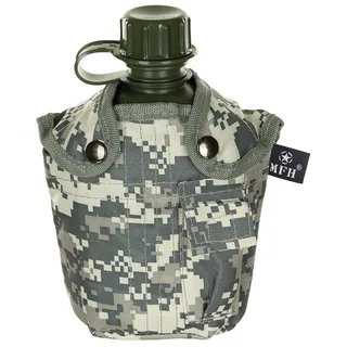 US Plastikfeldflasche, 1 l, Hülle, AT-digital