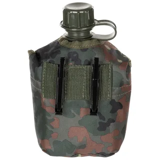 US Plastikfeldflasche, 1 l, Hülle, flecktarn