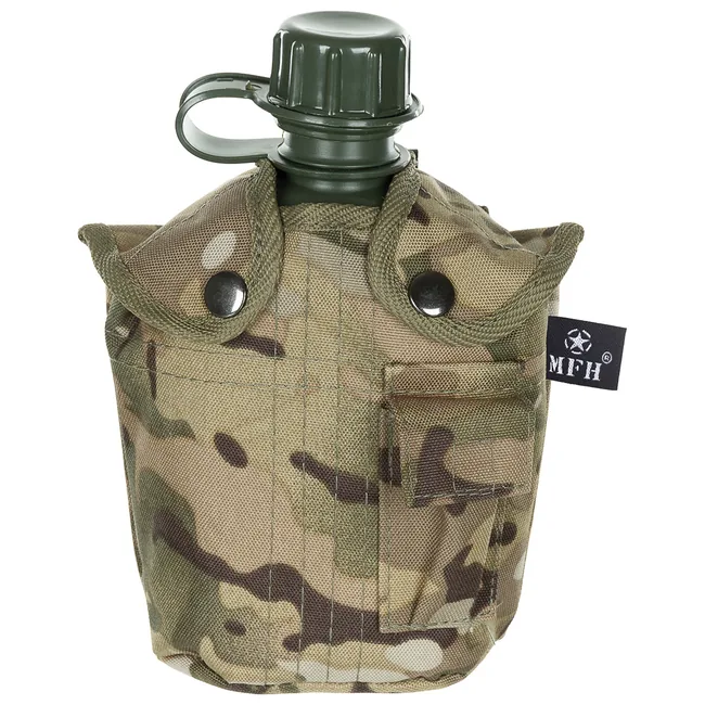 US Plastikfeldflasche, 1 l, Hülle, operation-camo