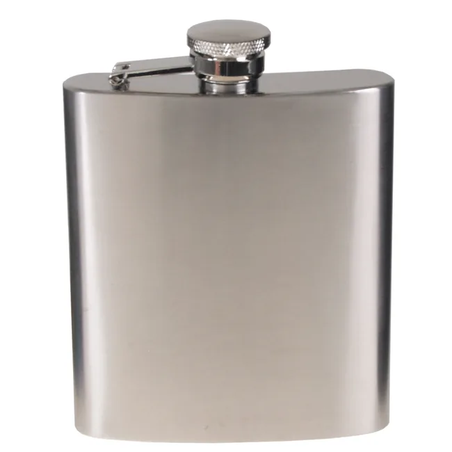 Flachmann, Edelstahl, chrom matt, 8 OZ, 225 ml