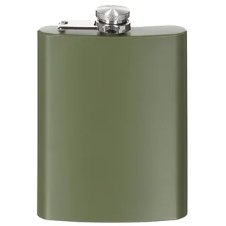 Flachmann, Edelstahl, oliv, 8 OZ, 225 ml