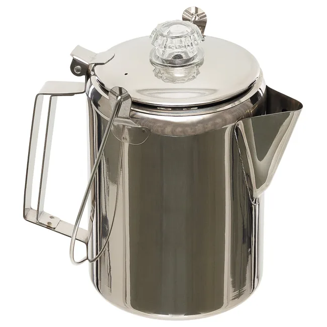 Kaffeekanne, mit Perkolator, Edelstahl, für 9 Tassen