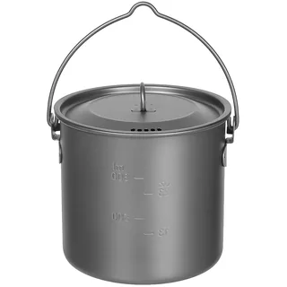 Topf, Titan, klein, mit, Deckel, Klappgriffe, ca. 1,1 l