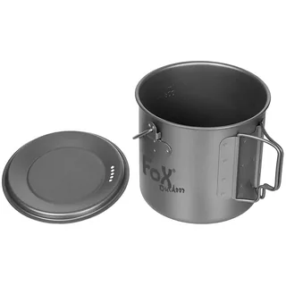 Topf, Titan, klein, mit, Deckel, Klappgriffe, ca. 1,1 l
