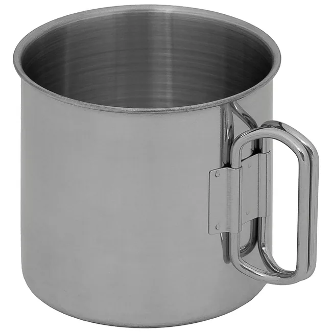 Tasse, Edelstahl, Klappgriffe, ca. 450 ml