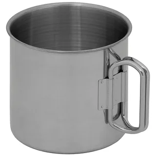Tasse, Edelstahl, Klappgriffe, ca. 450 ml