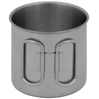 Tasse, Edelstahl, Klappgriffe, ca. 450 ml