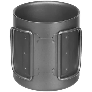 Tasse, Titan, Klappgriffe, doppelwandig, ca. 300 ml