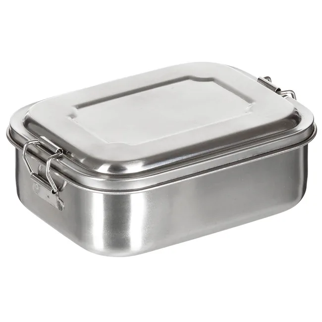 Lunchbox, Edelstahl, ca. 16 x 13 x 6,2 cm