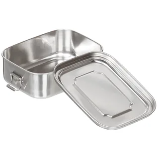 Lunchbox, Edelstahl, ca. 16 x 13 x 6,2 cm