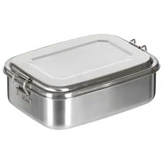 Lunchbox, Edelstahl, ca. 18 x 14 x 6,5 cm