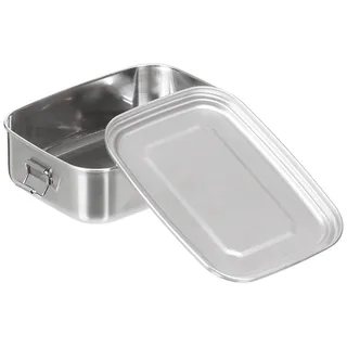 Lunchbox, Edelstahl, ca. 18 x 14 x 6,5 cm