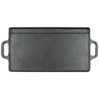 Grillplatte, Gusseisen, 2 Griffe, ca. 50 x 23 x 1,5 cm