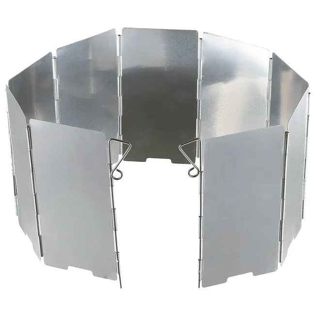 Windschutz, Alu, faltbar, klein, 65 x 13 cm, 9 Lamellen