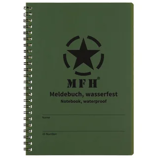 Meldebuch, wasserfest, Spiralbindung