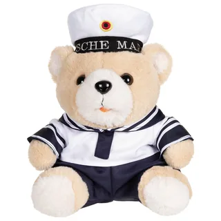 Teddybär, "Marine", mit Anzug und Kappe, ca. 28 cm