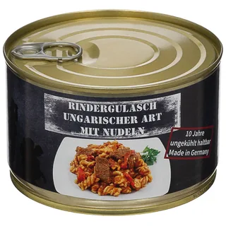 Rindergulasch ungar. m.Nudeln, Vollkonserve, 400 g, 7% Mwst.