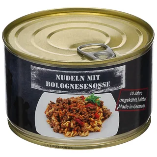 Nudeln mit Bolognesesoße, Vollkonserve, 400 g, 7% Mwst.