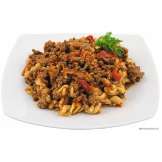 Nudeln mit Bolognesesoße, Vollkonserve, 400 g, 7% Mwst.