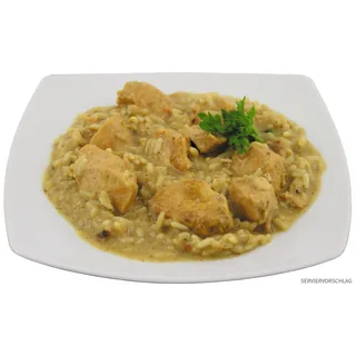 Hähnchen Curry mit Reis, Vollkonserve, 400 g, 7% Mwst.