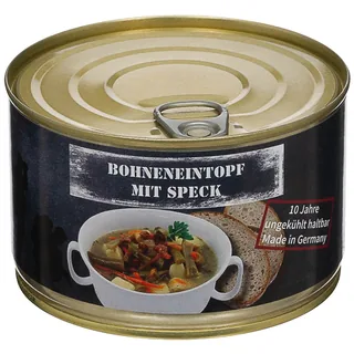 Bohneneintopf mit Speck, Vollkonserve, 400 g, 7% Mwst.