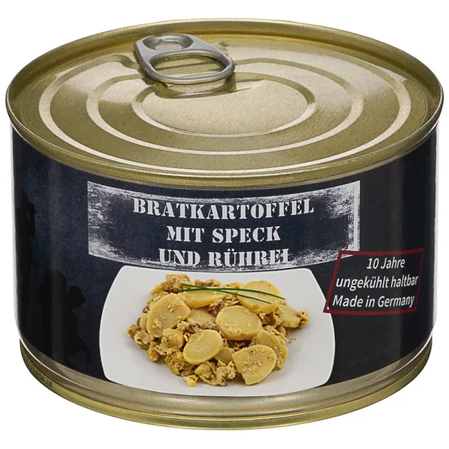 Bratkartoffel m. Speck und Ei, Vollkonserve, 400 g, 7% Mwst.