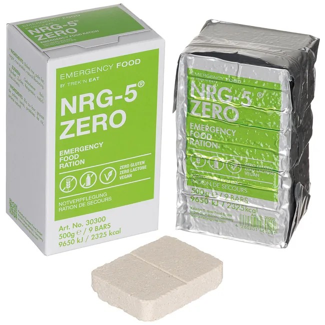 Notverpflegung, NRG-5, ZERO, 500 g (9 Riegel), 7% Mwst.