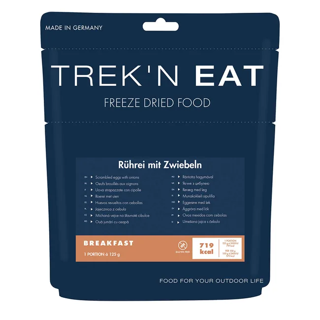 Trek 'n Eat, Rührei mit, Zwiebeln, 7% Mwst.