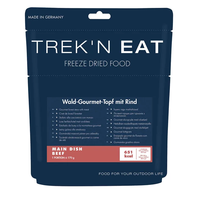 Trek 'n Eat, Wald-Gourmet-, Topf mit Rind, 7% Mwst.