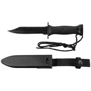 Kampfmesser, MK3, schwarz, Kunststoffgriff, Scheide