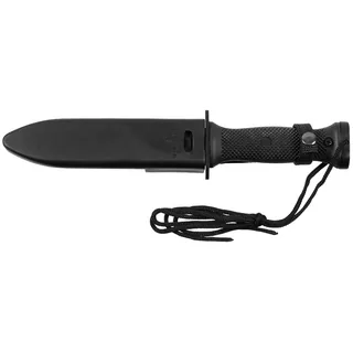 Kampfmesser, MK3, schwarz, Kunststoffgriff, Scheide