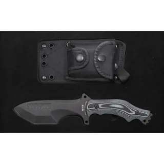 Messer, "Operation Scorpion", schwarz,Micarta-Griff, Scheide