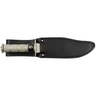 Überlebensmesser, silber, Aluminiumgriff, Scheide
