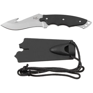 Messer, gebogene Klinge, Kunststoffgriff, Scheide