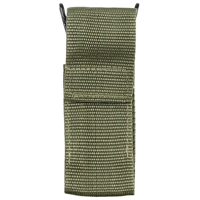 Messer-Etui, oliv, Gürtelschlaufe, Gürtelklammer