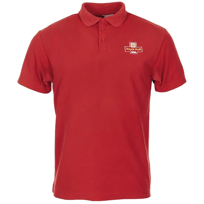 Brit. Poloshirt, "Royal Mail", rot, gebr.