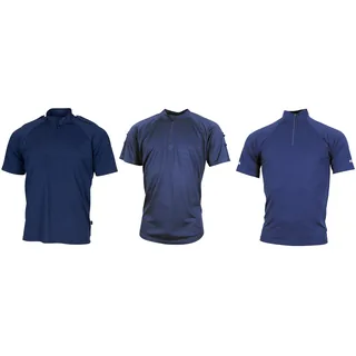 Brit. Funktions-Shirt, blau, Reißverschluss, gebr.